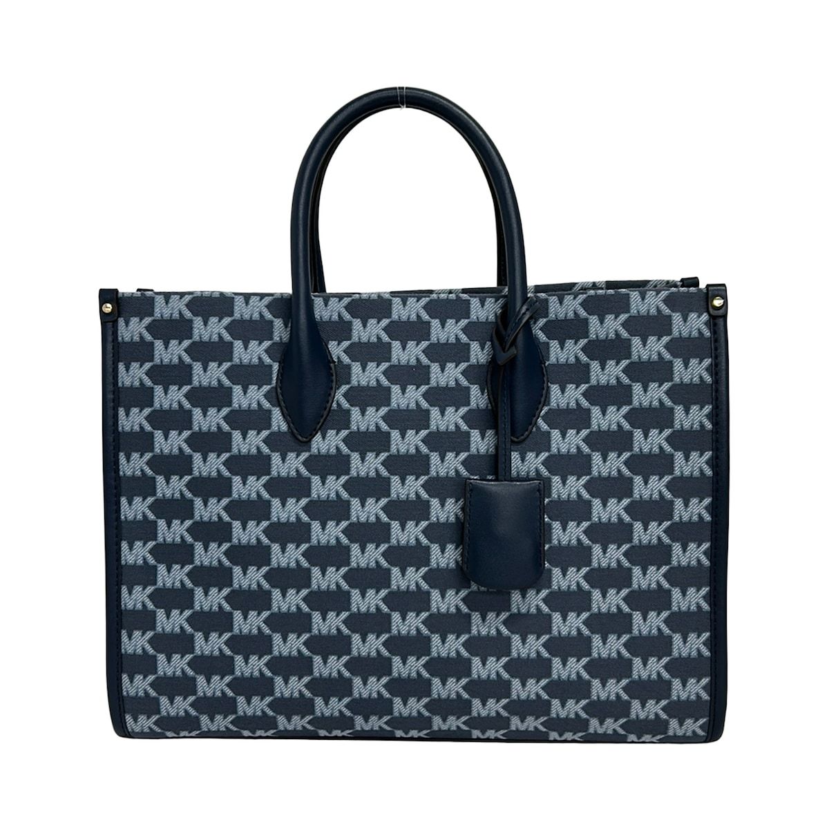 MICHAEL KORS(マイケルコース) トートバッグ - ネイビー×ブルーグレー×ライトグレー レザー