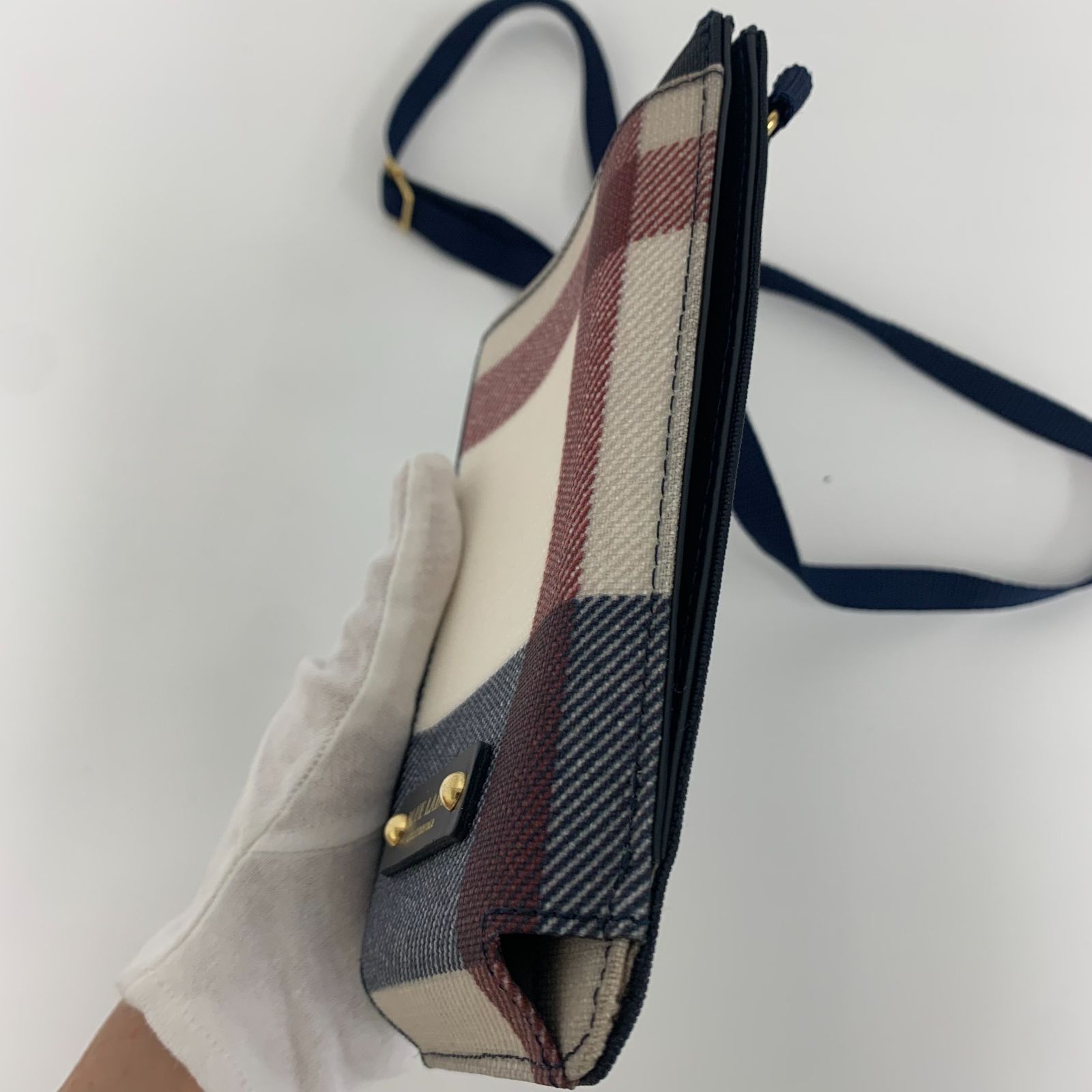 極美品】ブルーレーベルクレストブリッジ スマホショルダー ポシェット