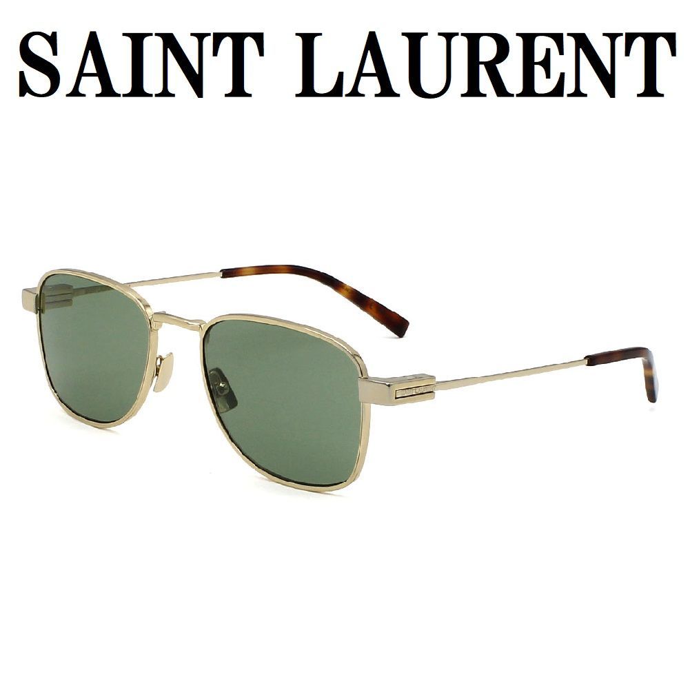 サンローラン SAINT LAURENT SL741 003 サングラス ノーズパット UVカット 紫外線カット メンズ レディース グリーン ゴールド ハバナ