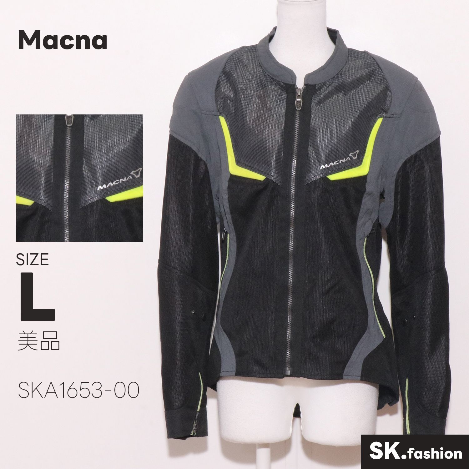 美品 Macna アウター バイクジャケット　オルカノ　メッシュ　プロテクター　通気性