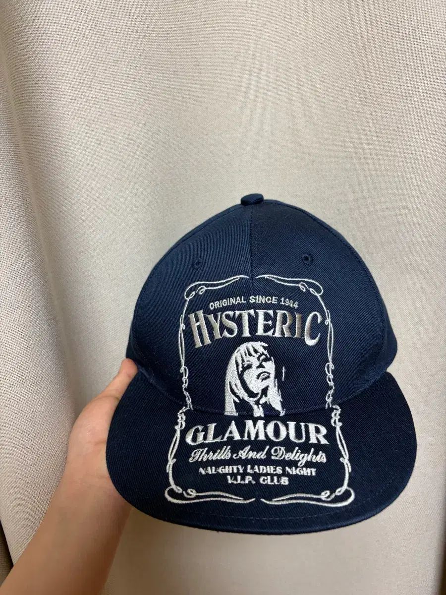 HYSTERIC GLAMOUR ヒステリックグラマー HYS ウィスキー 刺繍 キャップ ネイビー