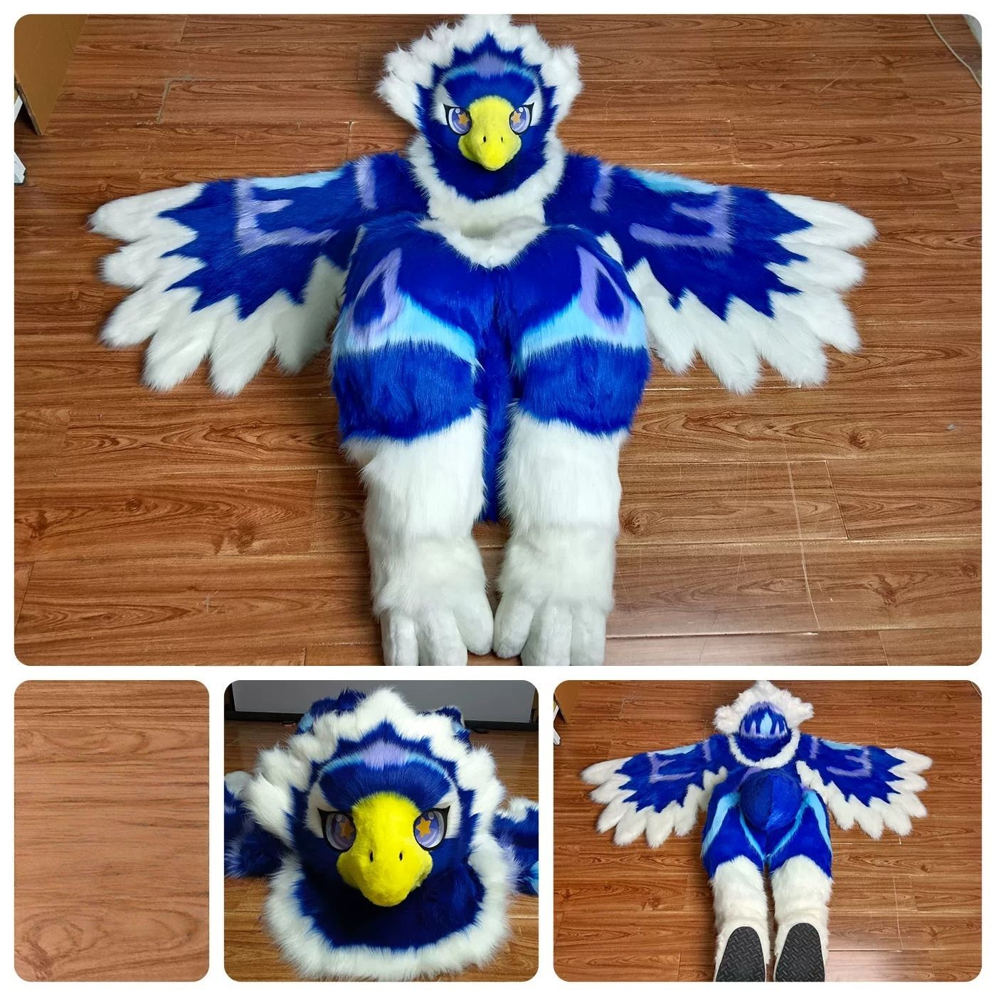 ★即納 着ぐるみ ケモノ体 フルスーツ 鳥 ブルー NO.1 全身 ケモノ ファースーツ ぬいぐるみ コスプレ コスチューム 一点物