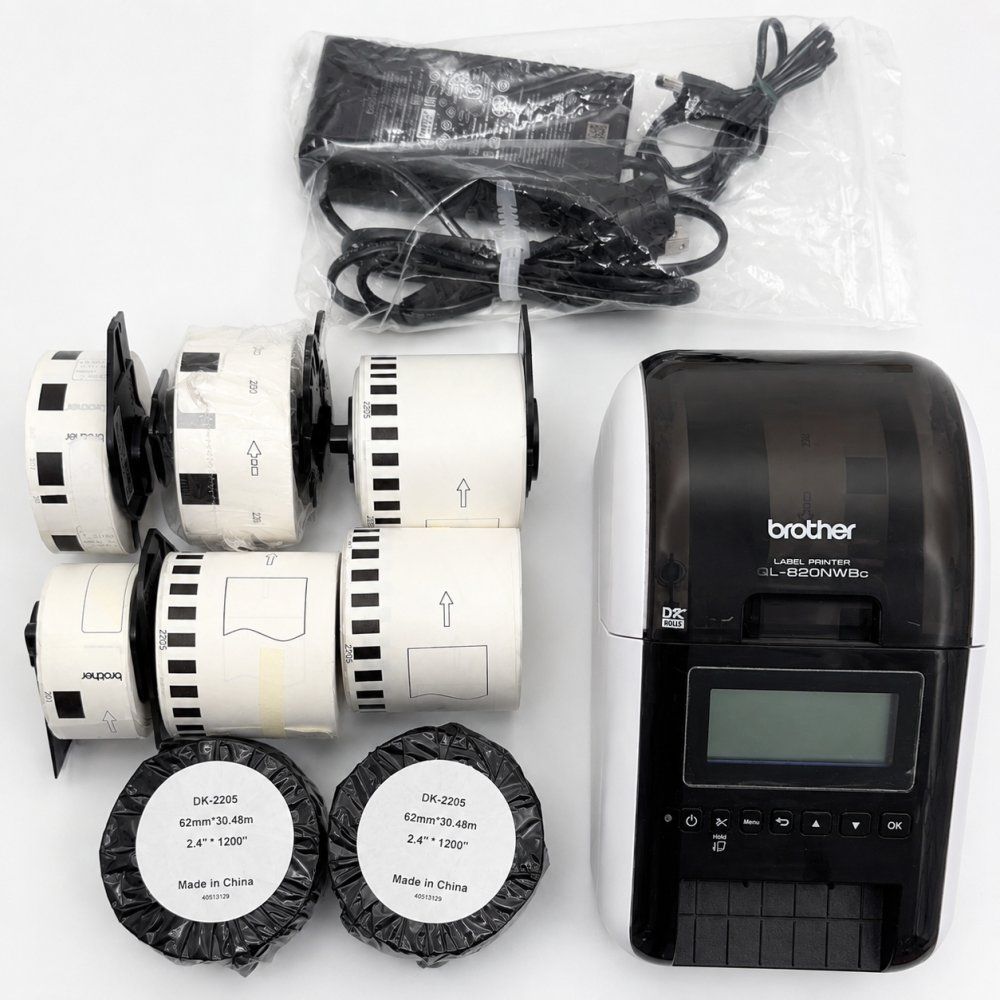 ブラザー工業(Brother Industries) 感熱ラベルプリンター QL-820NWBc (23mm-62mm幅対応/DKテープ/DKラベル)