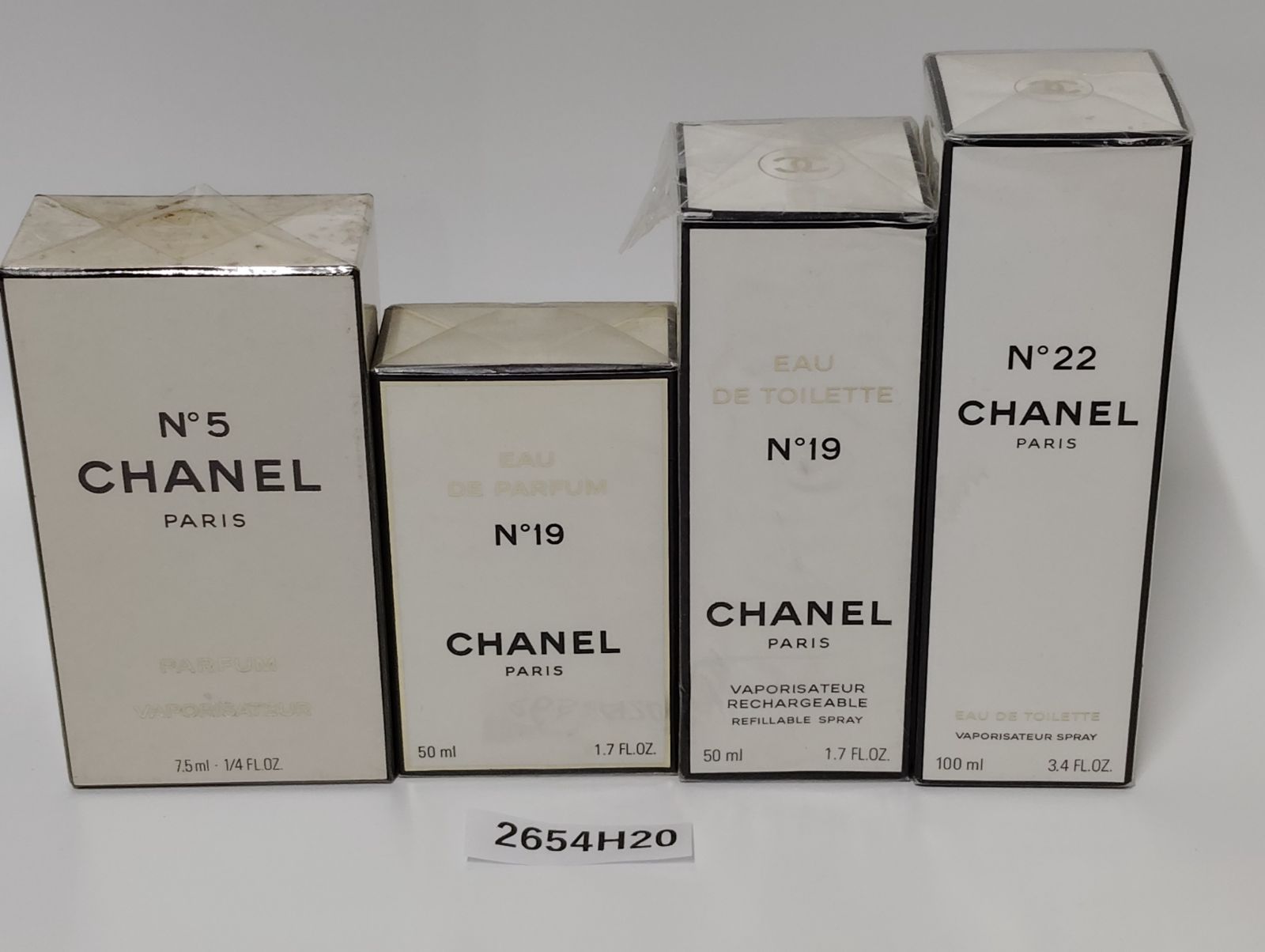 【2654H20】CHANEL シャネル N°19 N°5 N°22 香水 フレグランス 4箱まとめ売り 中古