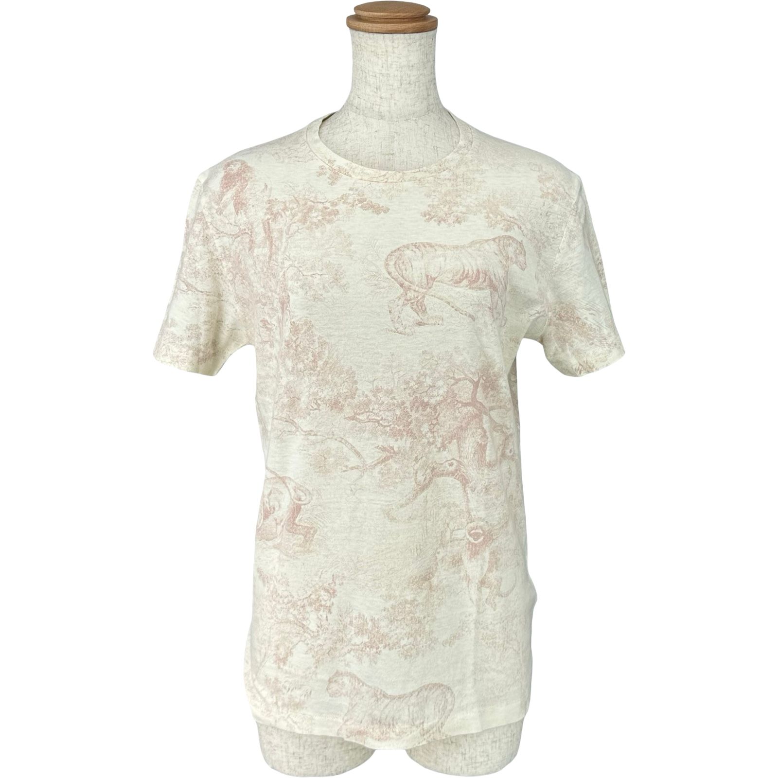 クリスチャン・ディオール Christian Dior トワル ドゥ ジュイ半袖Tシャツ 943T03A4431 ピンク コットン レディース 半袖Ｔシャツ