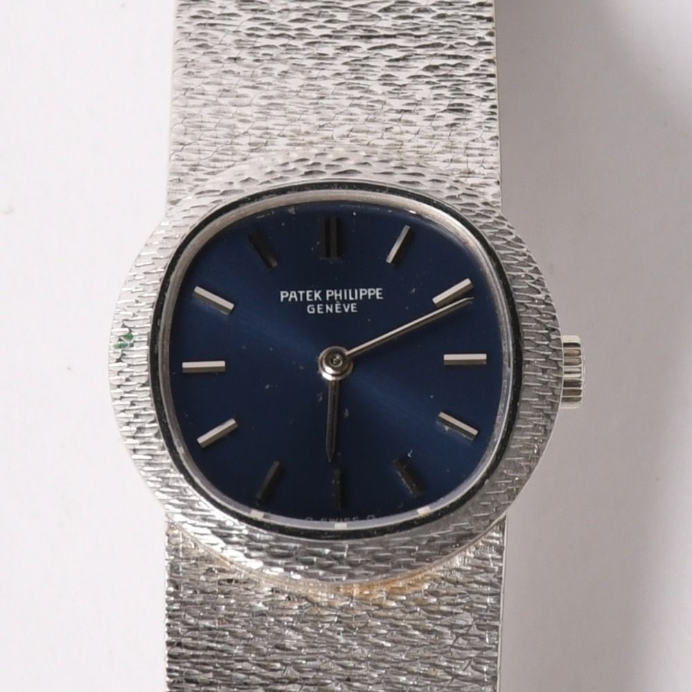 PATEK PHILIPPE パテック フィリップ スクエアフェイス ホワイトゴールド フルブレスレット 手巻き 美品 中古 4a002709