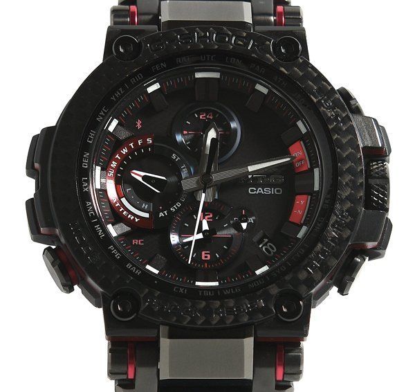 箱付 良品 CASIO カシオ G-SHOCK ジーショック MTG-B1000XBD-1AJF Carbon Bezel Bluetooth搭載 電波ソーラー メンズ
