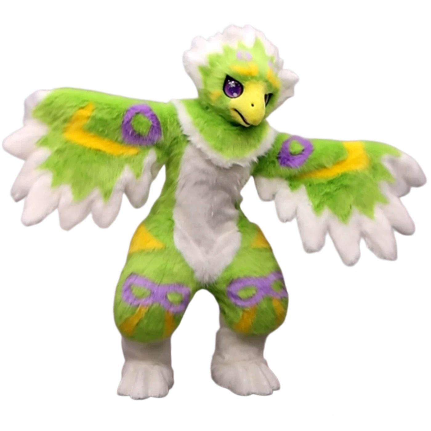 ★即納 着ぐるみ ケモノ体 フルスーツ 鳥 黄緑 全身 ケモノ ファースーツ ぬいぐるみ コスプレ コスチューム 一点物