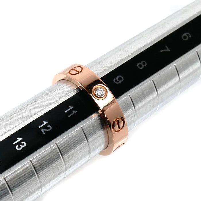 CARTIER カルティエ K18PG ピンクゴールド ミニラブ 1Pダイヤ リング