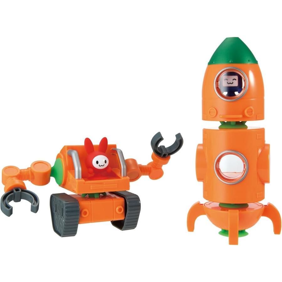 訳あり】ピタッとメガウサロケット合体セット ガチャの乗り物に！ 吸盤