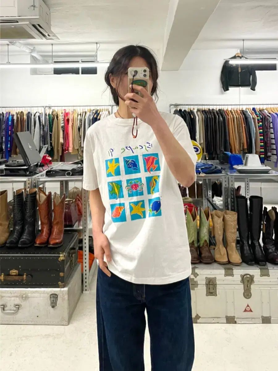 90s tropical fish Tシャツ 熱帯魚 Tシャツ