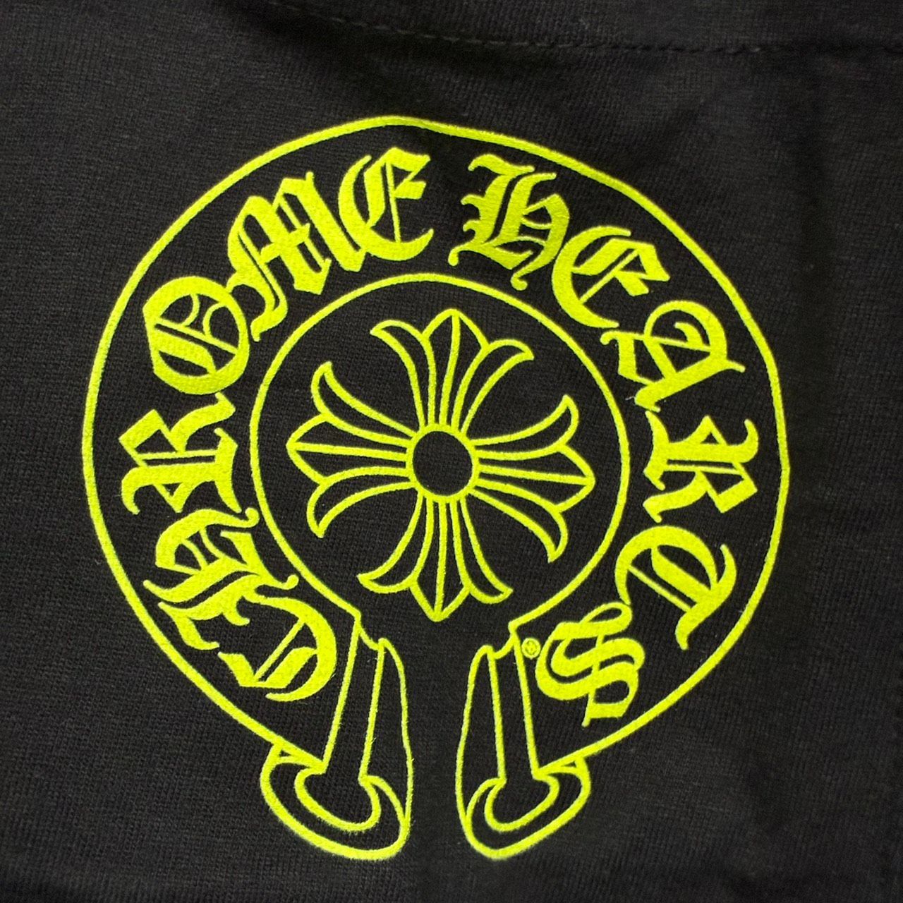 CHROME HEARTS Horse Shoe クロムハーツ ホースシュー 黒 ブラック 黄色 イエロー 半袖 Tシャツ トップス メンズ レディース XLサイズ 新品未使用 2588