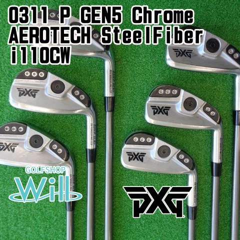 【中古】アイアンセット PXG 0311 P GEN5 Chrome/AEROTECH SteelFiber i110CW/S/23[0391]