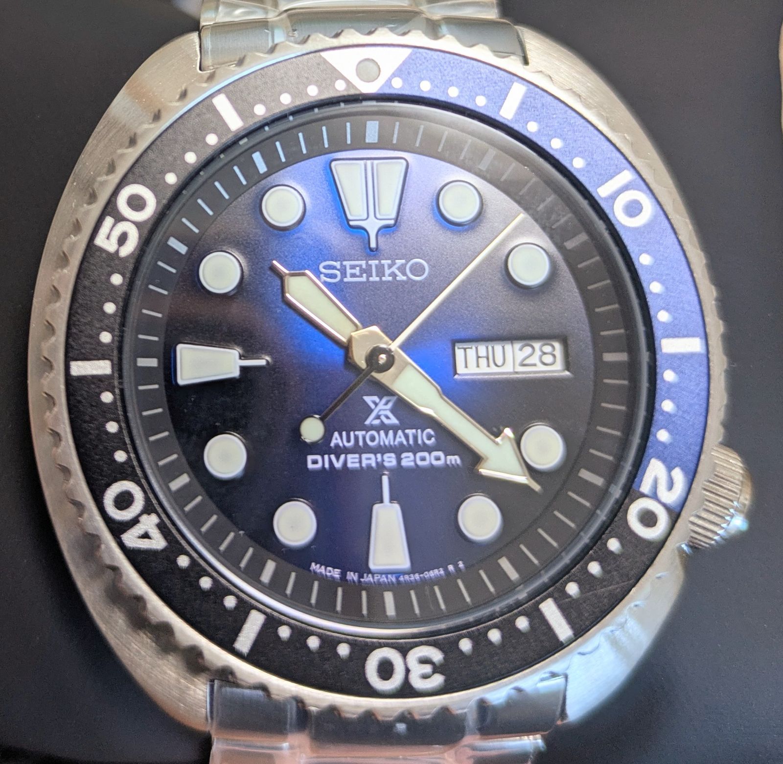 セイコー　SEIKO　腕時計　ウォッチ　メンズ プロスペックス タートル SRPC25J1 自動巻 200m防水 バットマン アジアモデル　ブルー　45 ミリ