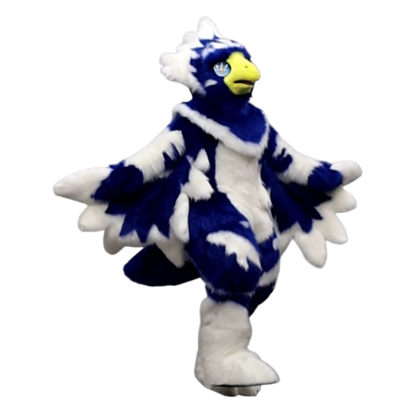★即納 着ぐるみ フルスーツ 鳥 小さめ ダークブルー 全身 ケモノ ファースーツ ぬいぐるみ コスプレ コスチューム 一点物