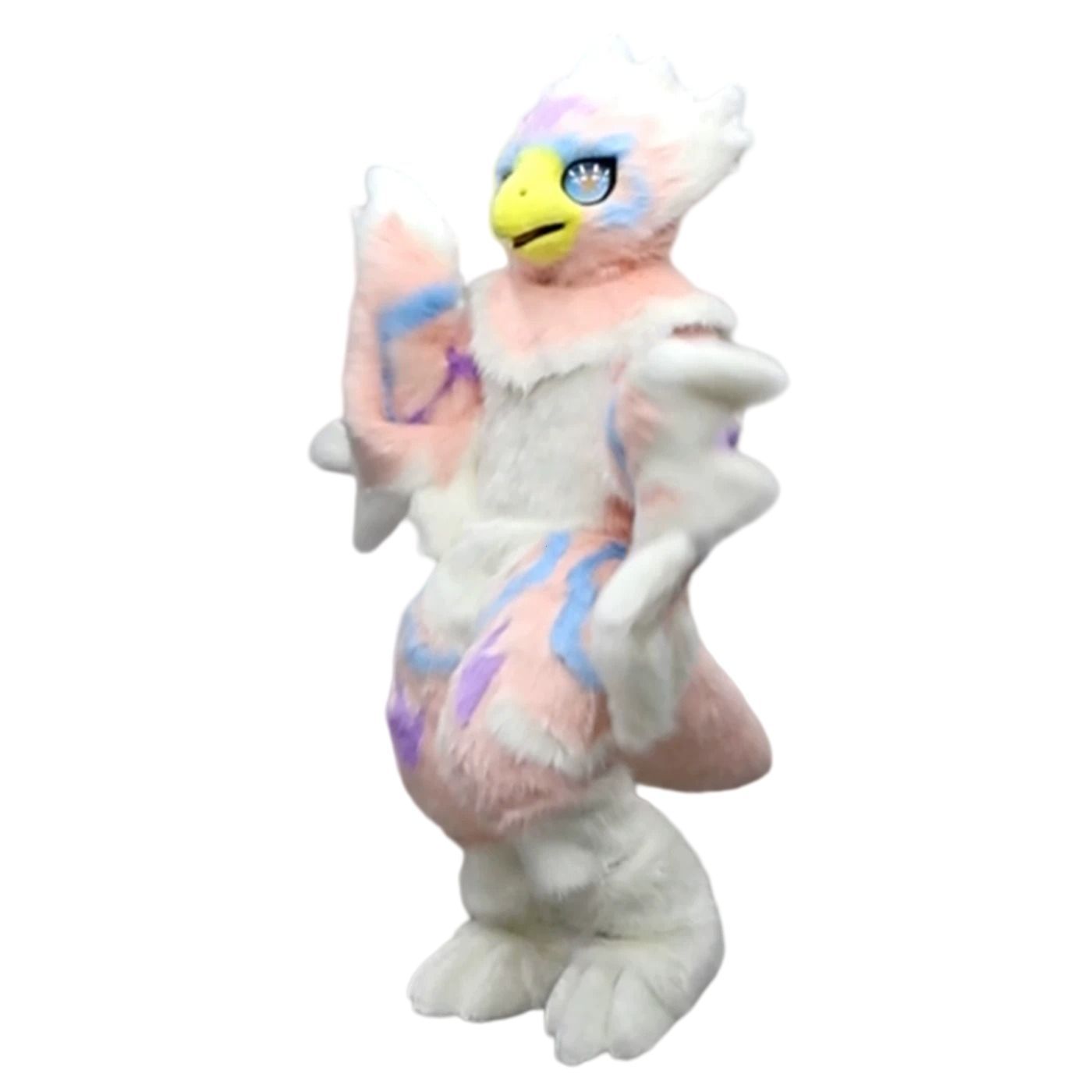 ★即納 着ぐるみ フルスーツ 鳥 小さめ ライトピンク 全身 ケモノ ファースーツ ぬいぐるみ コスプレ コスチューム 一点物