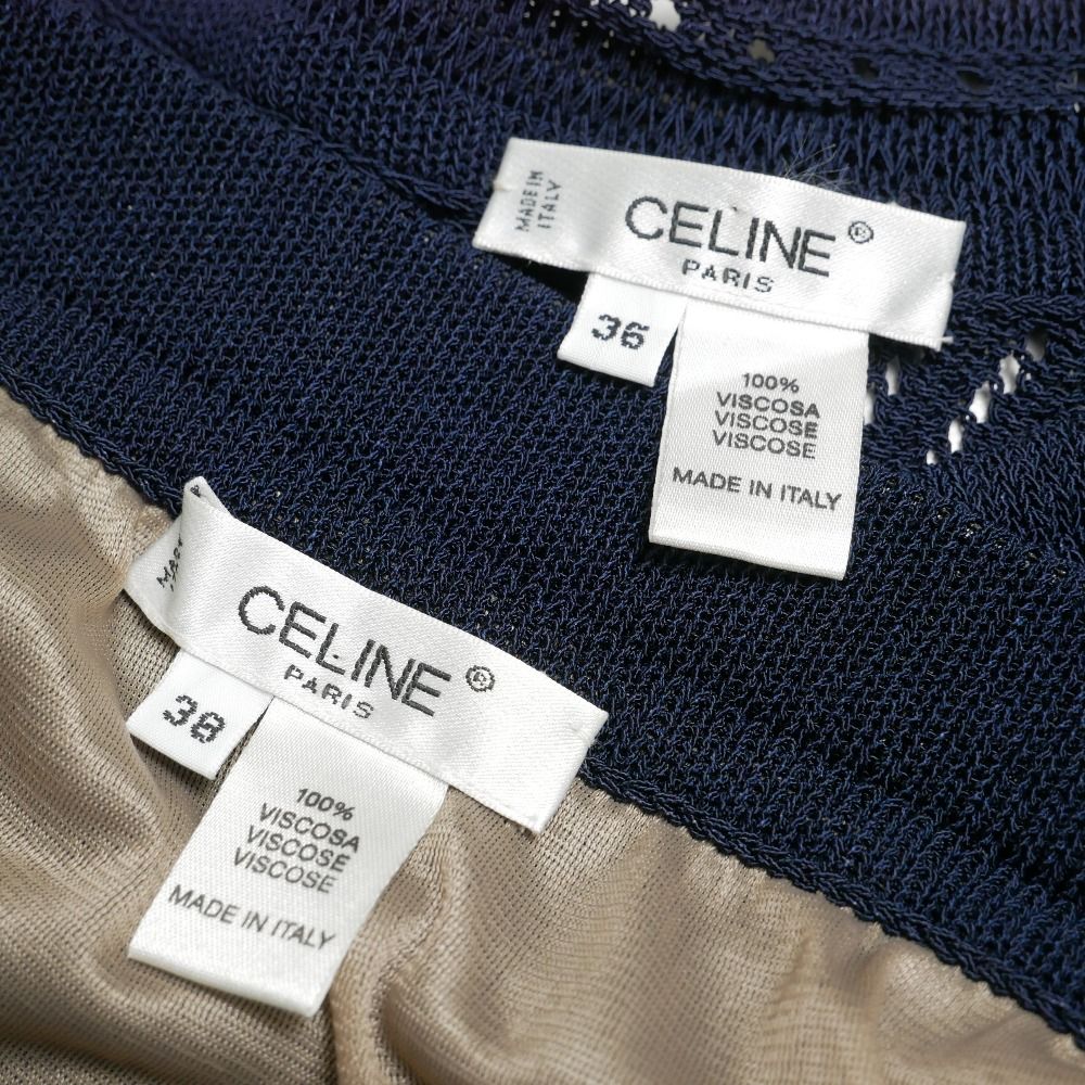 □美品□CELINE セリーヌ スカートスーツ サイズトップス36/スカート38