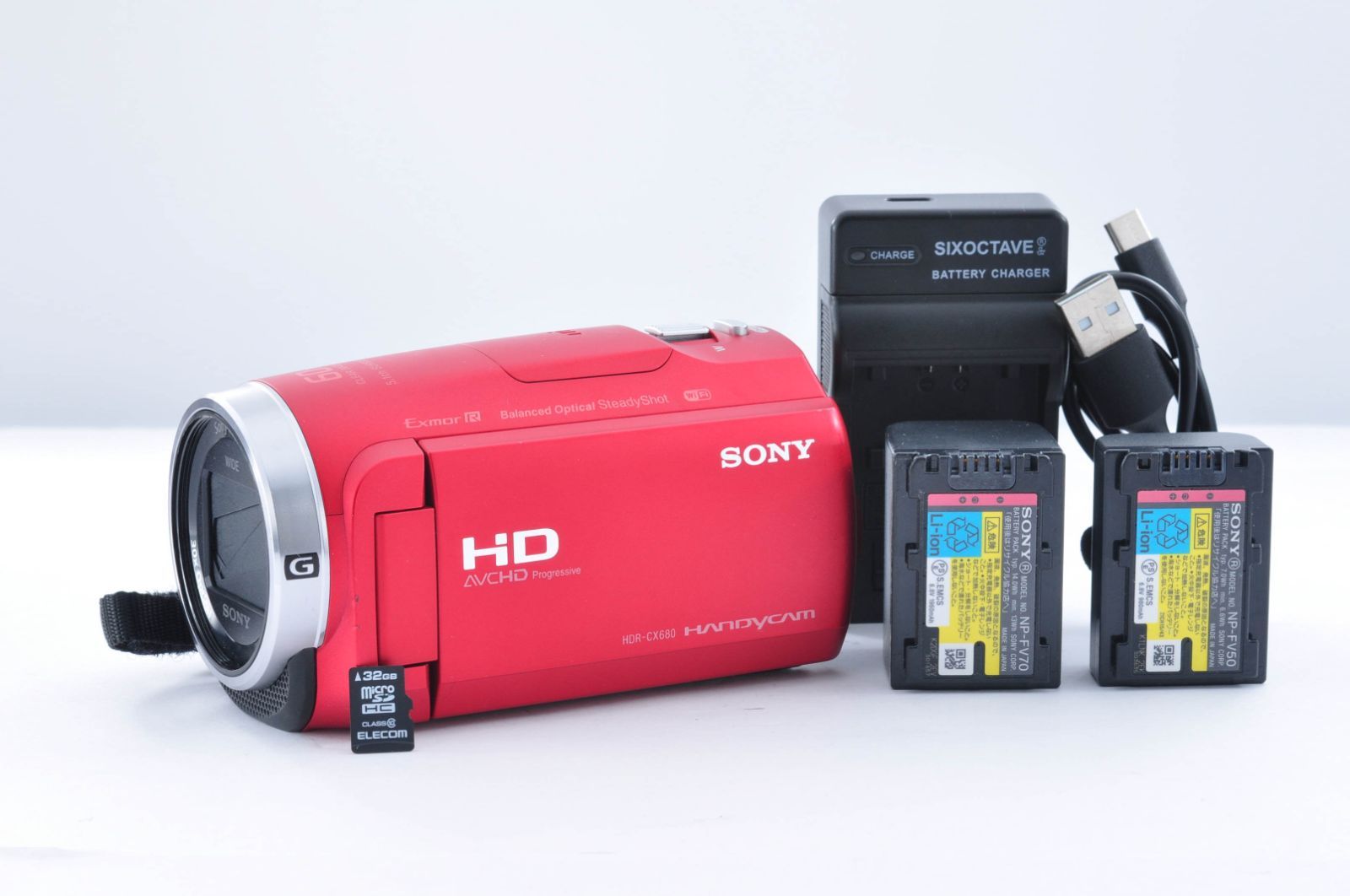 かぶさん専用】美品 SONY ビデオカメラ HDR-CX680 2018年製 レッド