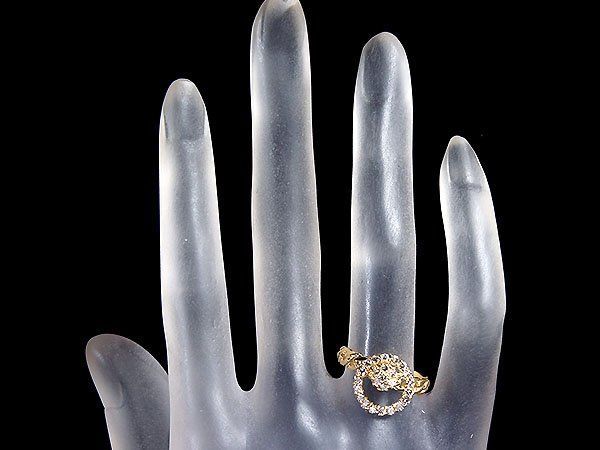 【ジュエリー極】輝きゆらめく高速回転デザイン！天然ダイヤモンド0.50ct 高級K18YGリング h8514ullm【送料無料】