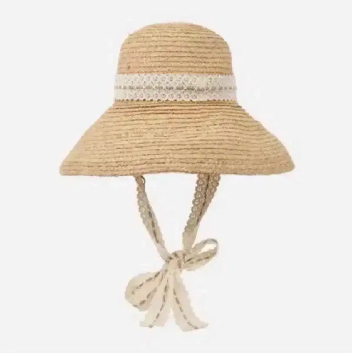 サースデーアイランド レース ストラップ ヘップバーンハット/新品