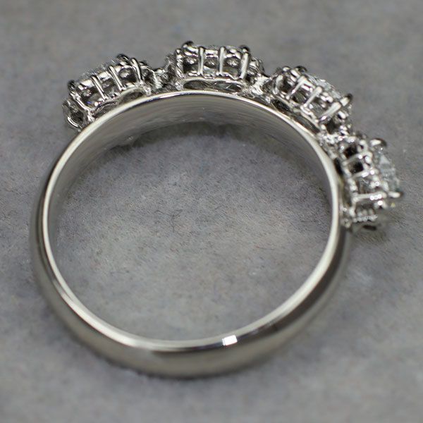 Pt900 ハートシェイプダイヤモンド リング 0.983ct D VVS2 -SI2 D0.60ct
