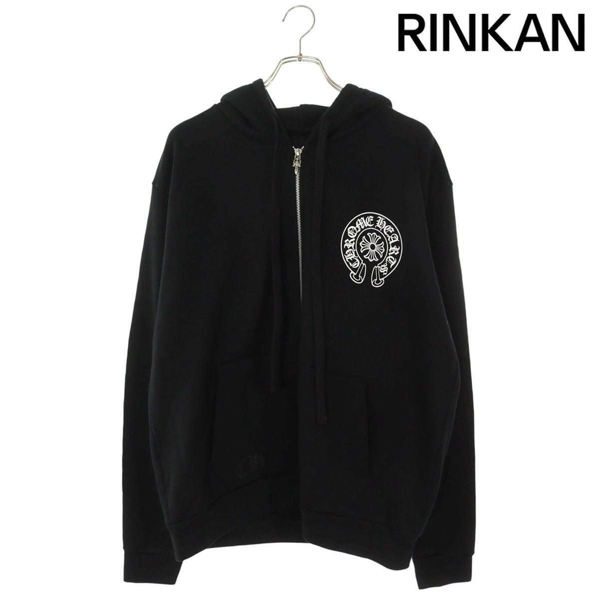 クロムハーツ SWTSHRT HD ZIP LTD 東京限定バックホースシュープリントジップアップパーカー メンズ M