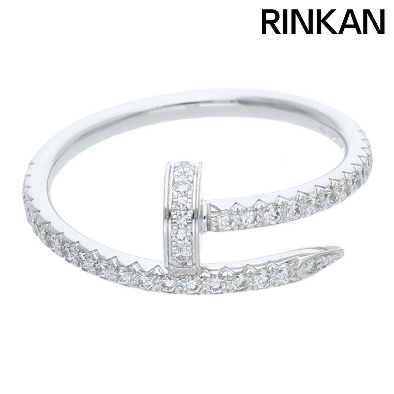 カルティエ JUSTE UN CLOU RING SM/ジュストアンクル K18WG PAVEダイヤリング メンズ 12号/51