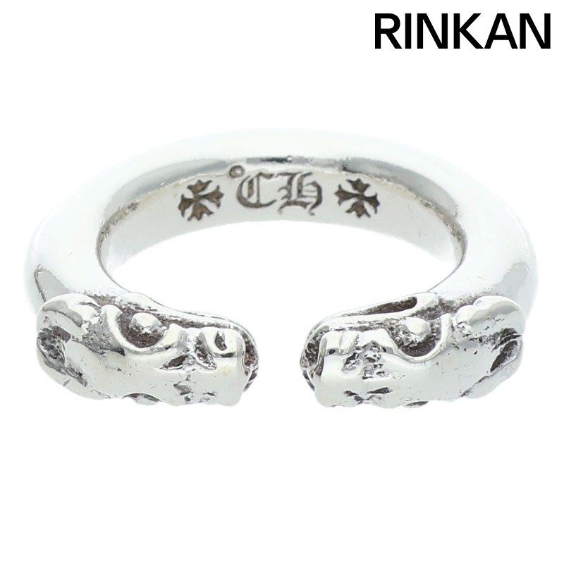 クロムハーツ DOUBLE DOG RING/ダブルドッグ シルバーリング メンズ 11号