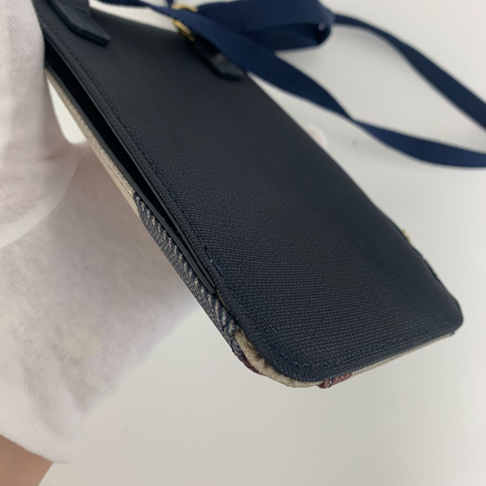 極美品】ブルーレーベルクレストブリッジ スマホショルダー ポシェット 