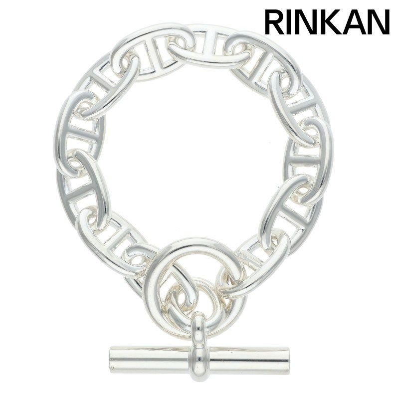 エルメス Chaine d'Ancre TGM シェーヌダンクルTGMシルバーブレスレット メンズ 12LINK