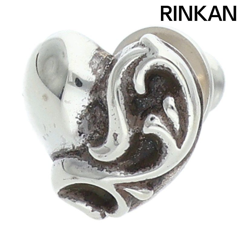 クロムハーツ STUD HEART/ハートスタッド シルバーピアス メンズ