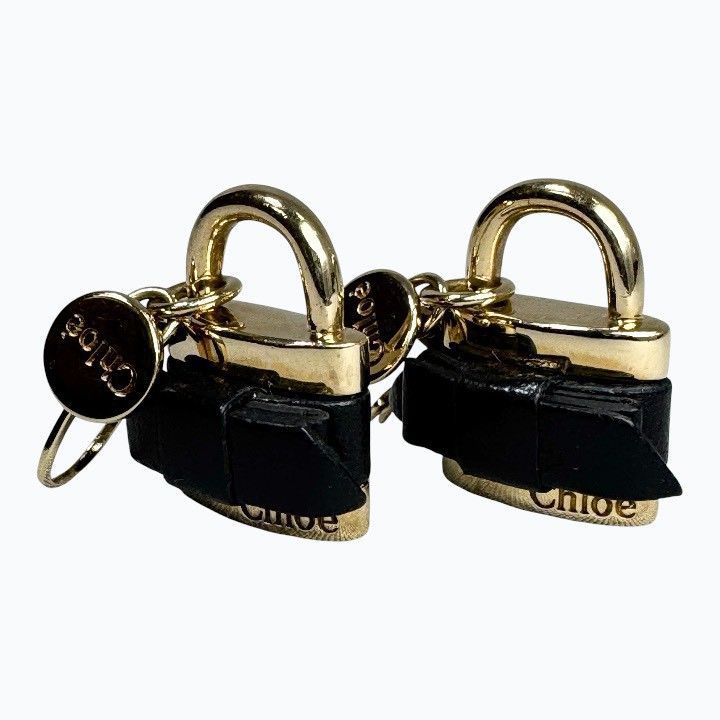 美品】Chloe クロエ パドロック フック ピアス ゴールド - メルカリ