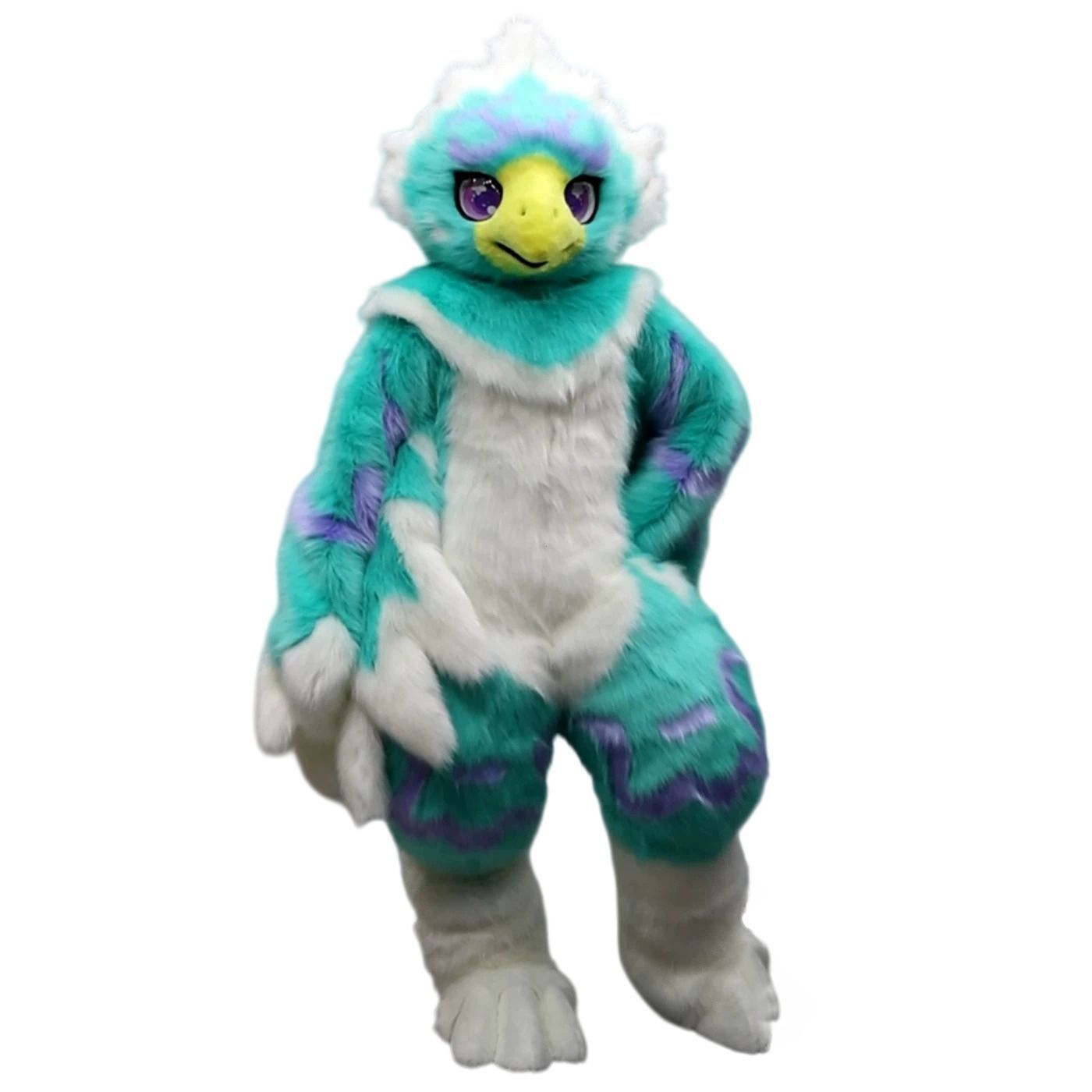 ★即納 着ぐるみ フルスーツ 鳥 小さめ ミントグリーン 全身 ケモノ ファースーツ ぬいぐるみ コスプレ コスチューム 一点物