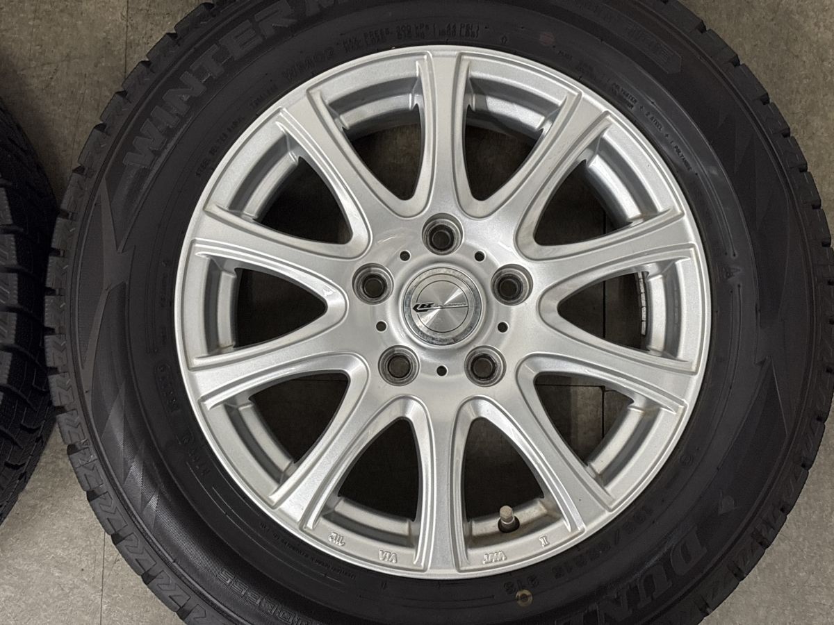 美品 バリ溝】LAUFBAHN 15in 6J +52 PCD114.3 ダンロップ ウィンター