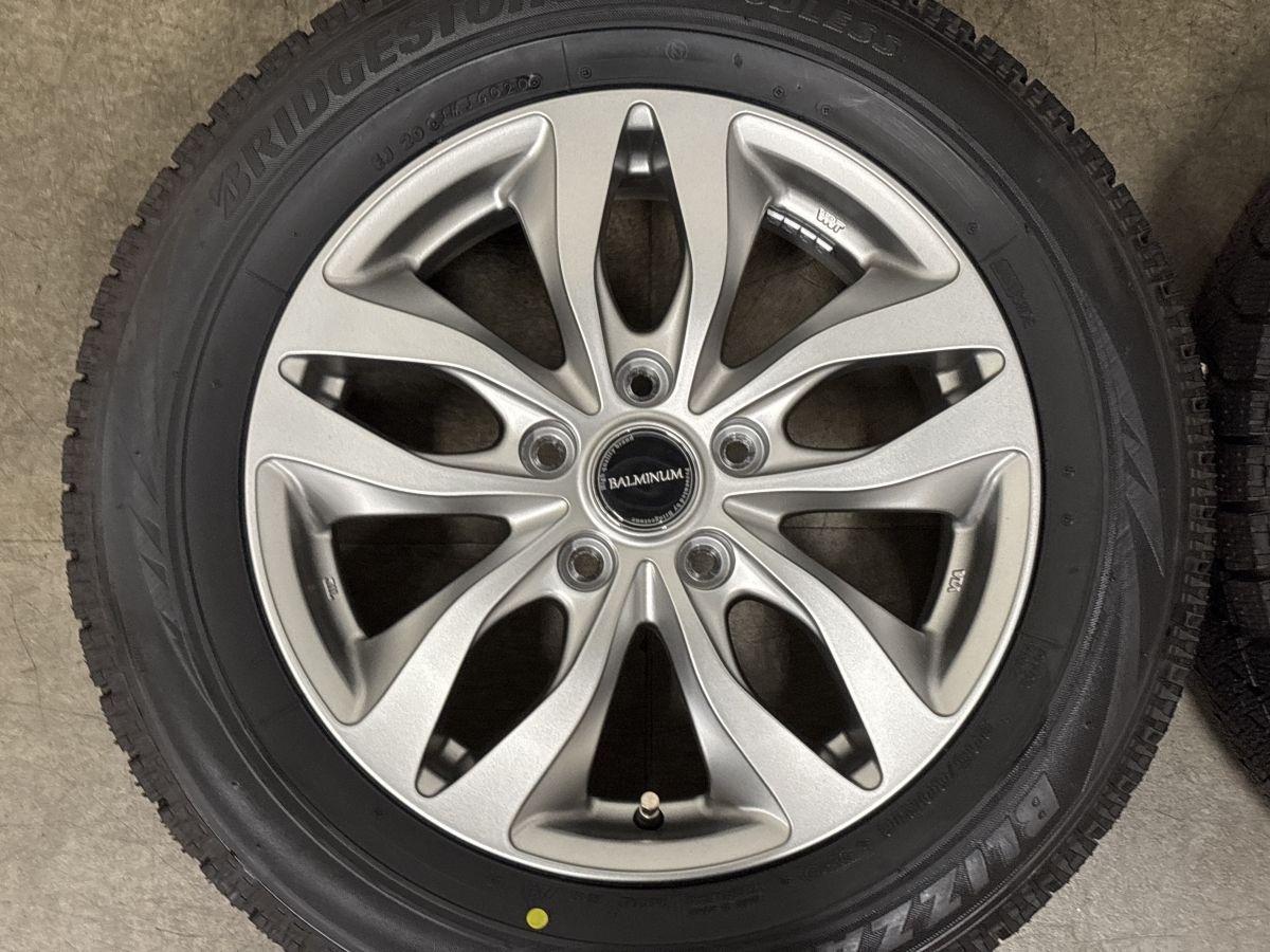 美品】バルミナ 16in 6.5J +48 PCD114.3 ブリヂストン ブリザック VRX 