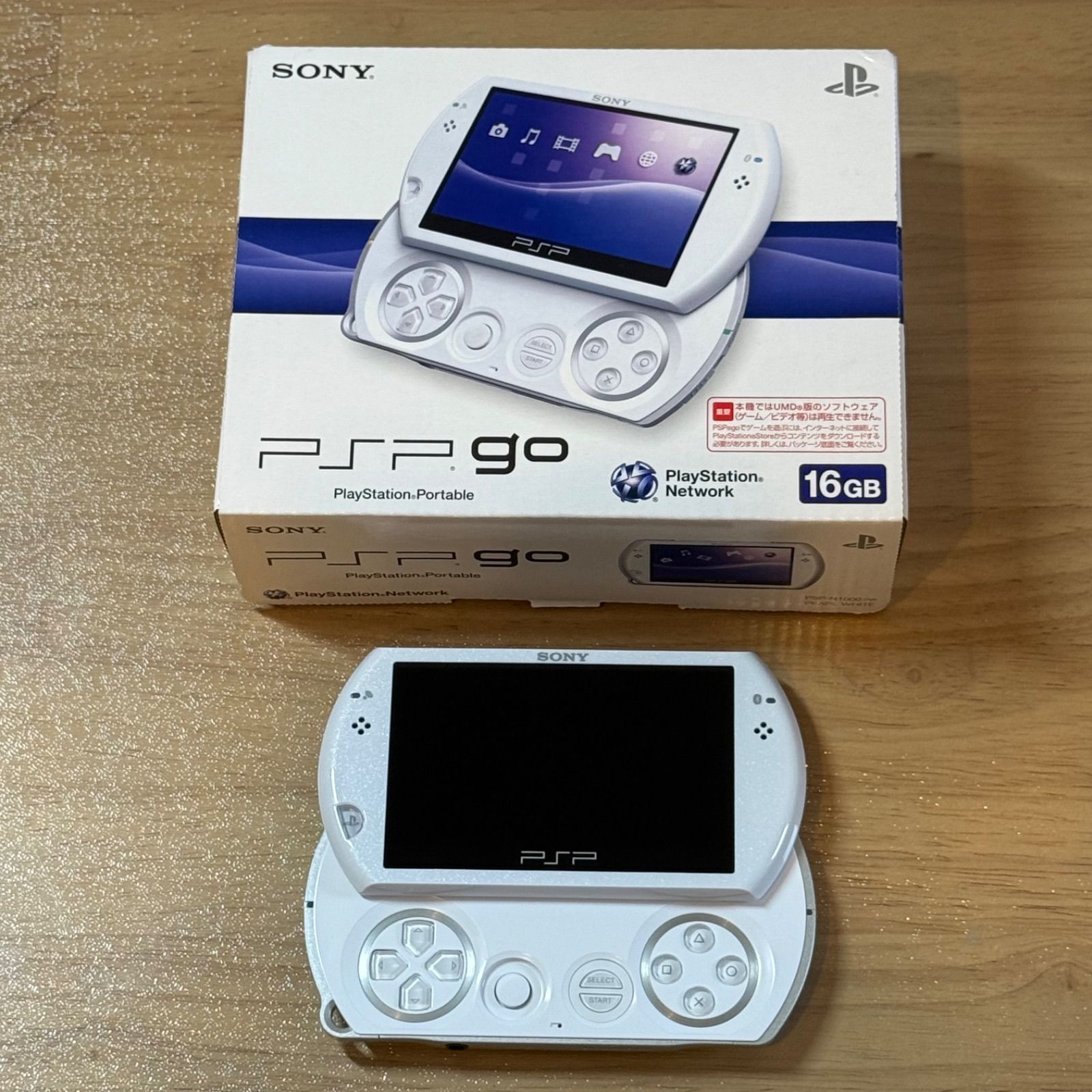 5-093【ほぼ未使用】PSP Go パールホワイト PSP-N1000 箱付き
