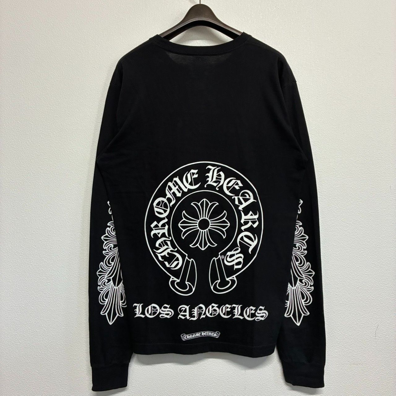 CHROME HEARTS Horse Shoe ロサンゼルス限定 クロムハーツ ホースシュー 黒 ブラック 長袖 ロングTシャツ ロンT トップス メンズ レディース Lサイズ 美品 2531