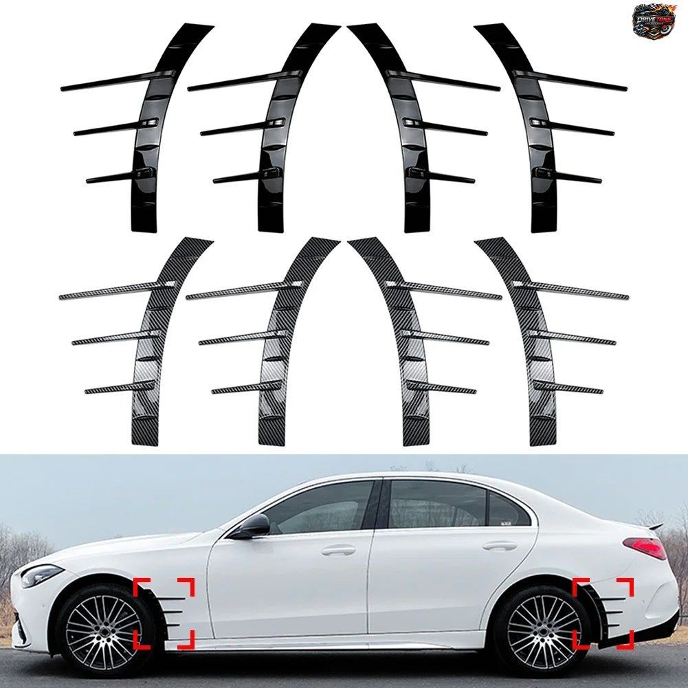 メルセデス・ベンツ Cクラス W206 C180 C200 C220 C260 C300 C43 2022 2023 2024 用 4個セット 車用フロント/リア/サイドホイールアイブロ