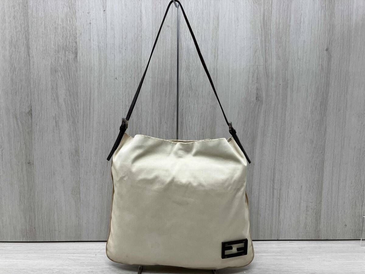 FENDI ショルダーバッグ／キャンバス×レザー バッグ ホワイト系 9,247円