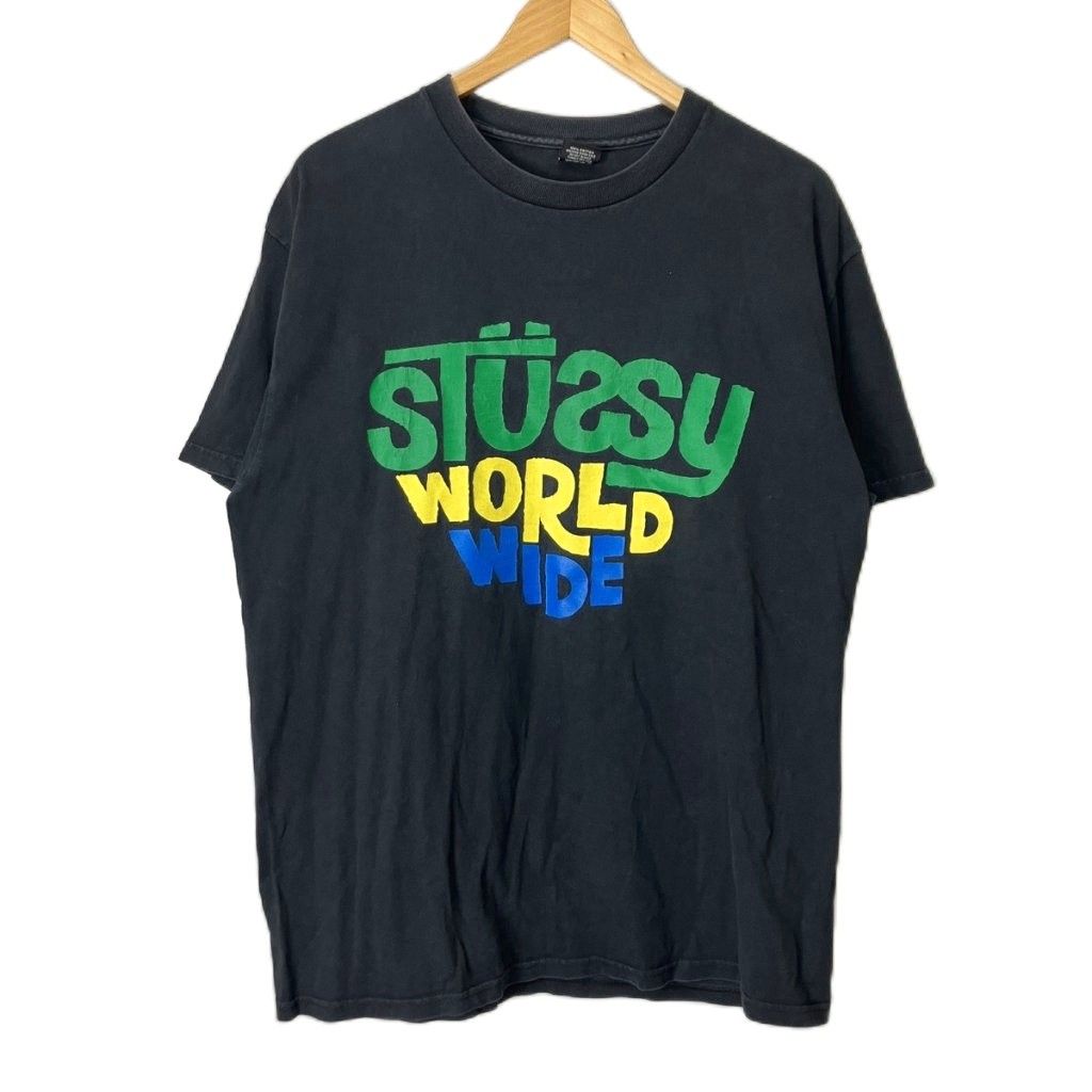 ステューシー STUSSY 00sプリント Tシャツ カットソー フェード L