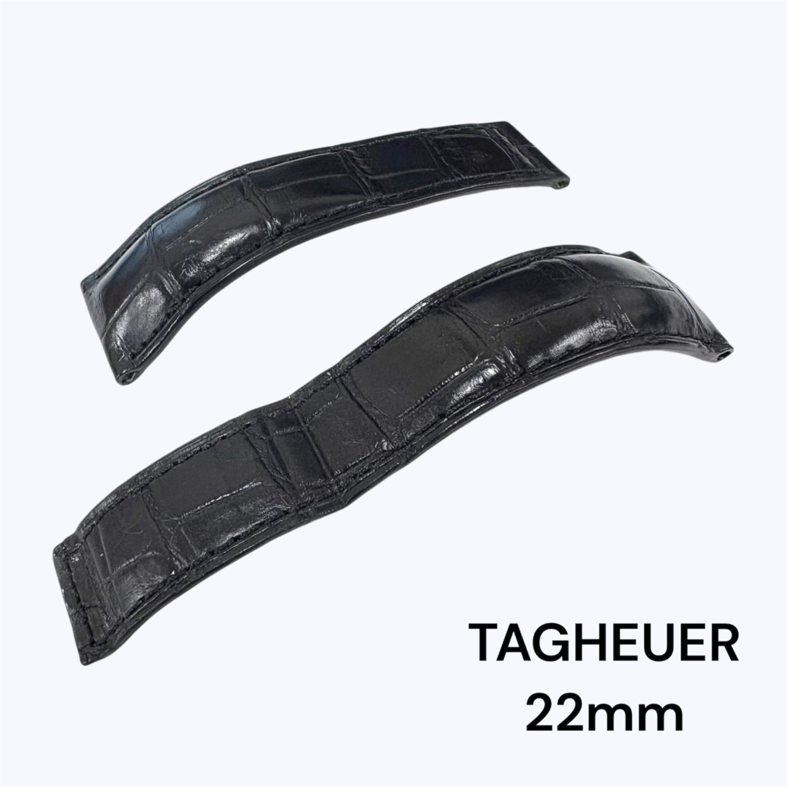 中古品】時計バンド TAG Heuer タグホイヤー 純正 22mm レザーベルト D