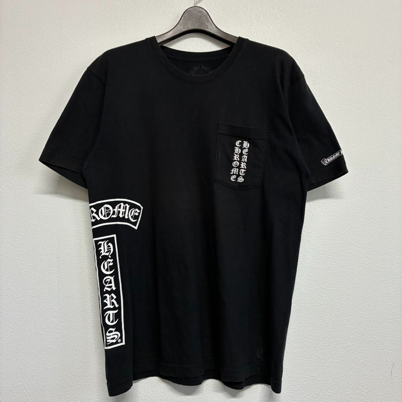 CHROME HEARTS Horse Shoe Vertical クロムハーツ ホースシュー バーティカル 黒 ブラック 半袖 Tシャツ トップス メンズ レディース Lサイズ 美品 2584