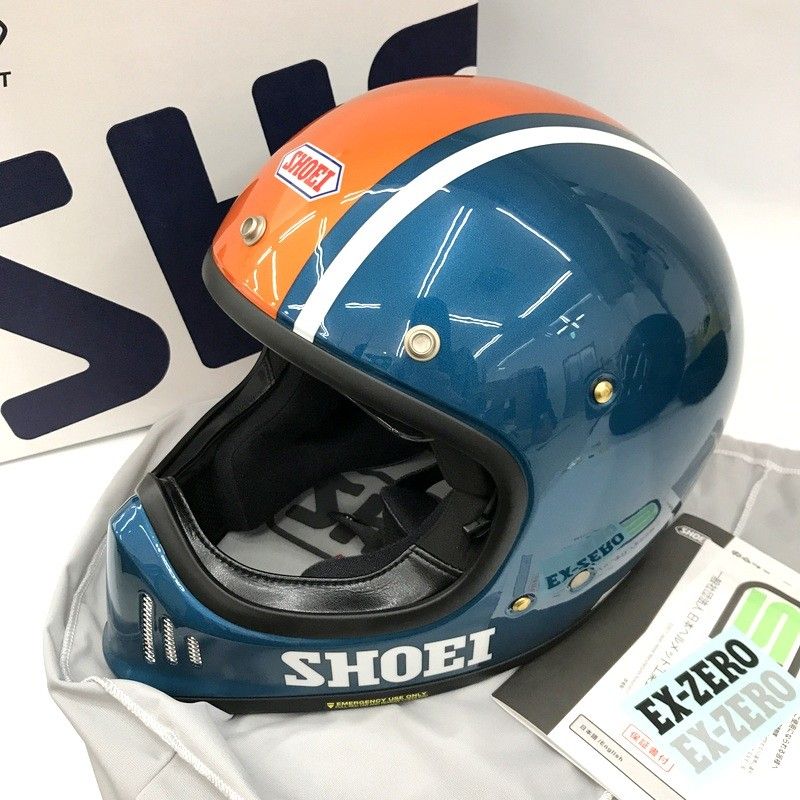 m*m様 SHOEI フルフェイスヘルメット ホワイト・オレンジ・ブルー SHOEI ショウエイ EX-ZERO AVENETURE TC-2 フルフェイスヘルメット M