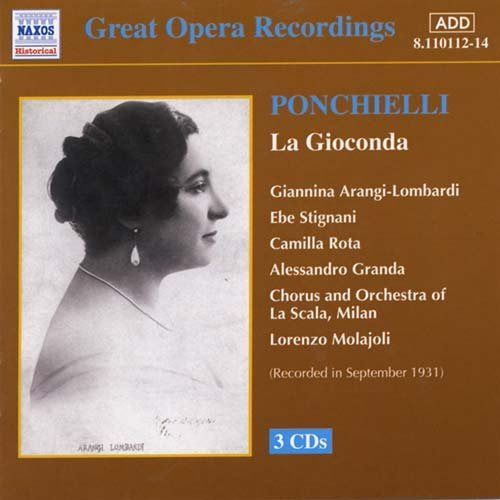 【CD】ポンキエルリ:歌劇「ジョコンダ」/他 (ミラノ・スカラ座管弦楽団・合唱団)(1931)