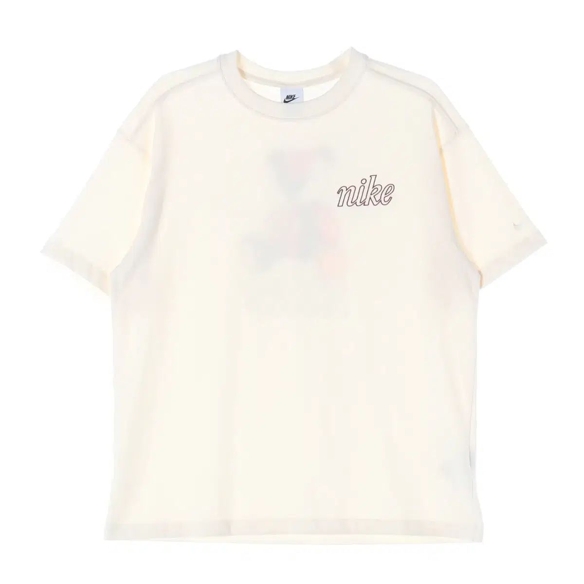 ナイキ 24SS テディベア パッチワーク グラフィック オーバーサイズ 半袖 Tシャツ