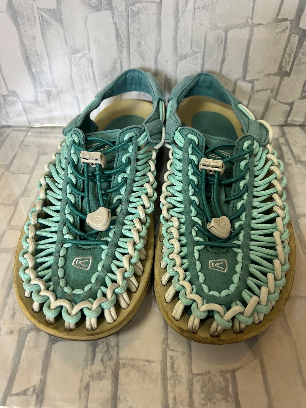 Y【Y8-89】◇ KEEN サイズ:24.5cm サンダル UNEEK ユニーク ミント