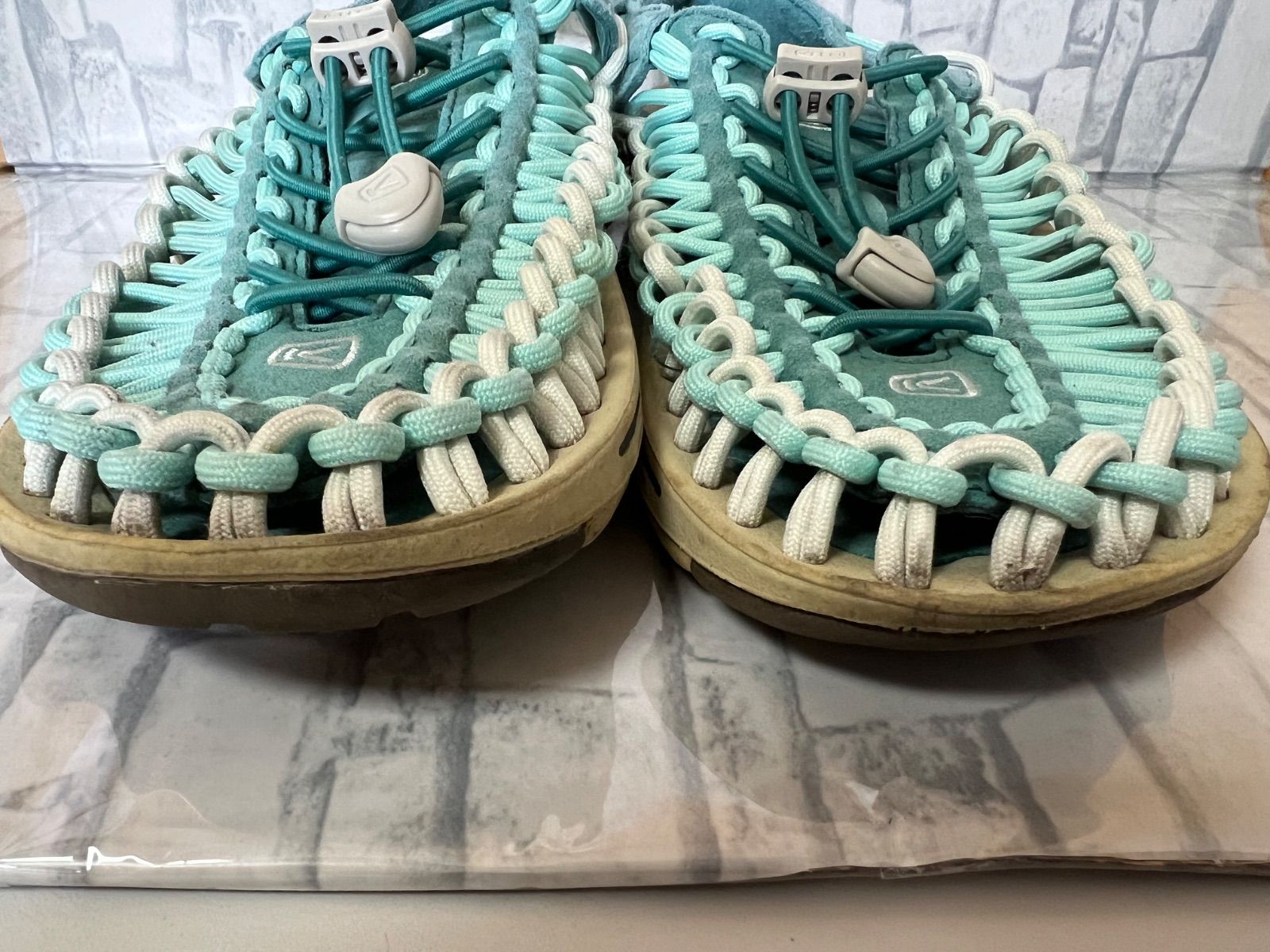 Y【Y8-89】◇ KEEN サイズ:24.5cm サンダル UNEEK ユニーク ミント
