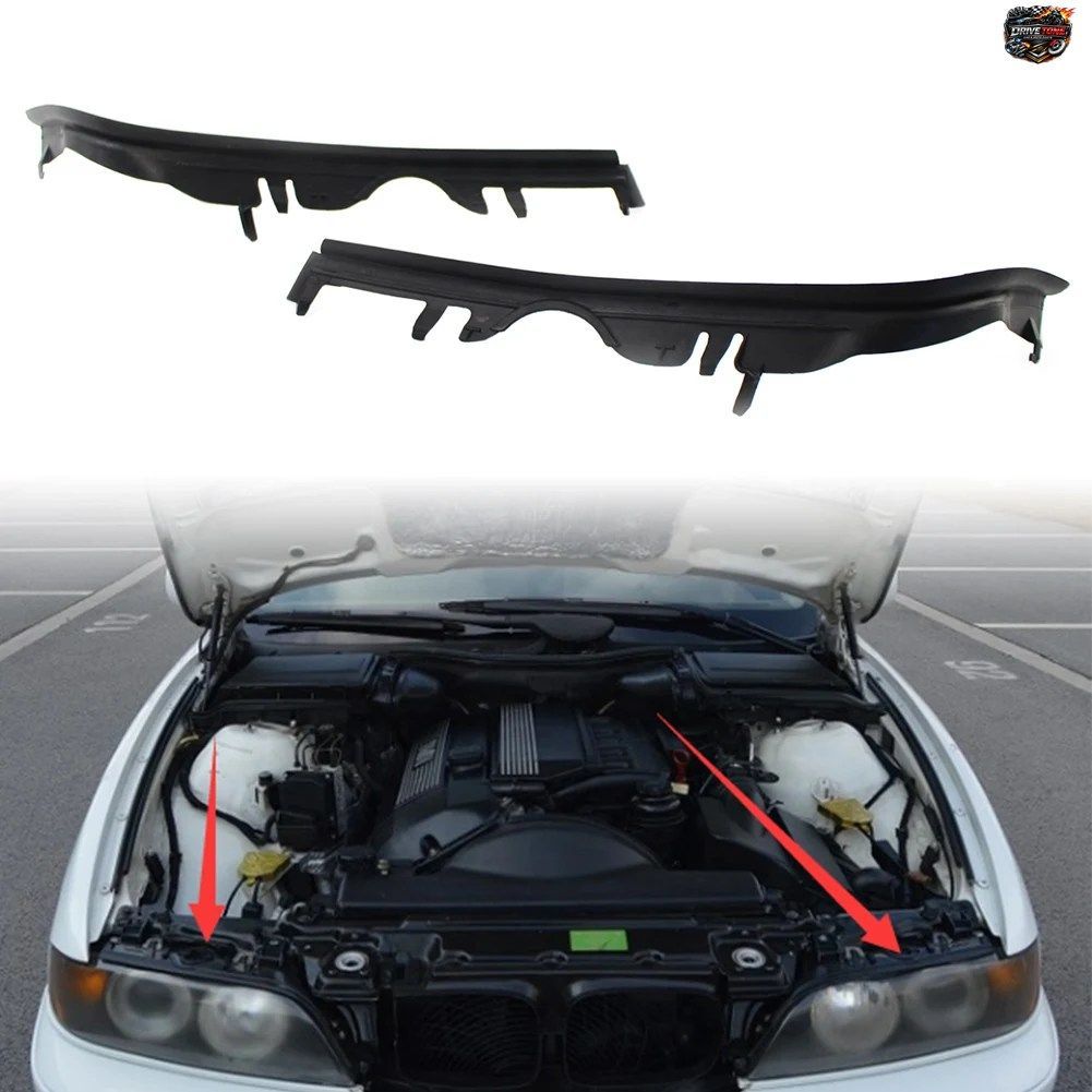 BMW 5シリーズ E39 525i 528i M5 1999 - 03用 フロントアッパーヘッドライトガスケット左右セット（1ペア） 63126908405 63126908406
