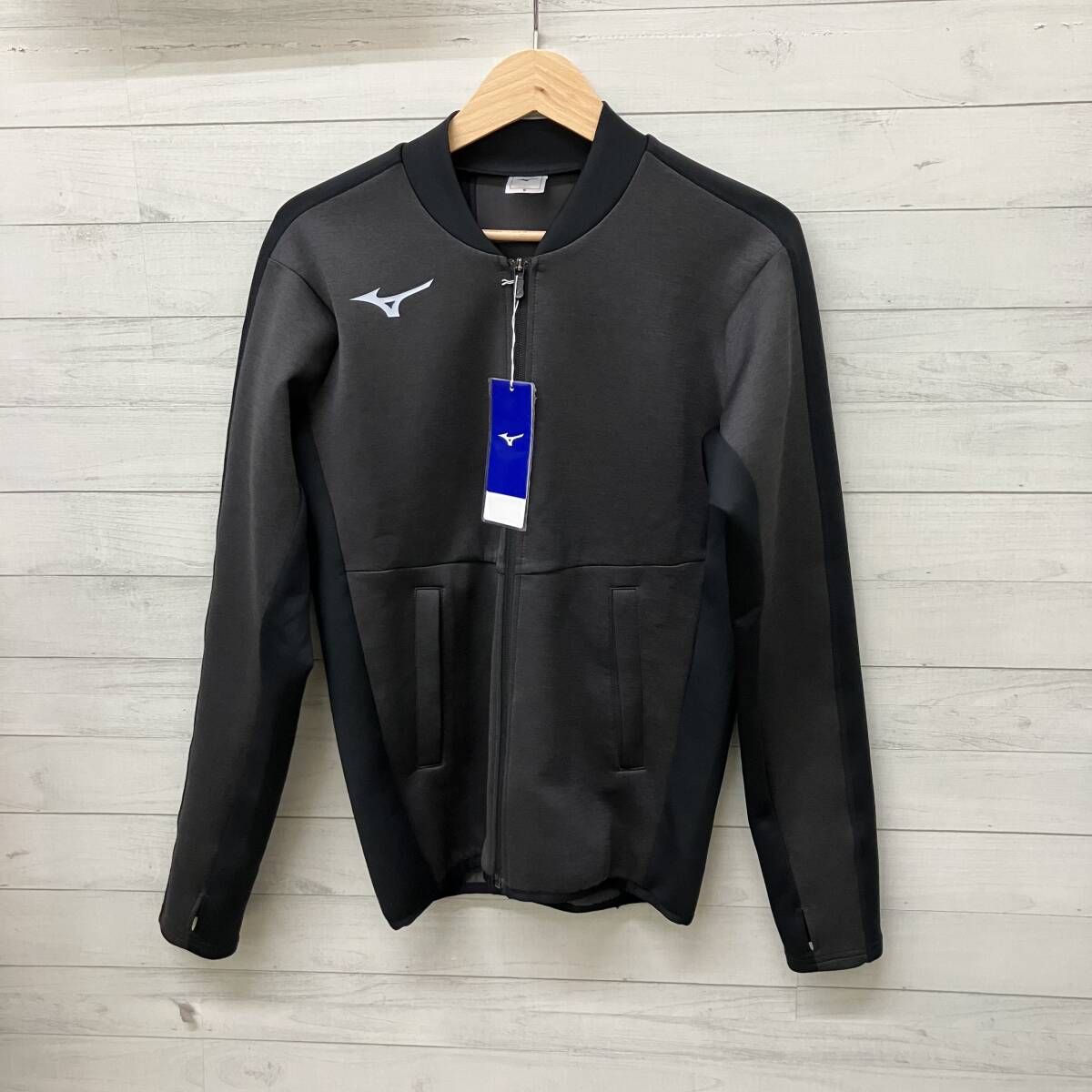 MIZUNO ミズノ ジャケット ストレッチミドラージャケット 陸上競技 U2MCB50390 メンズ Sサイズ ブラック グレー タグ付き美品