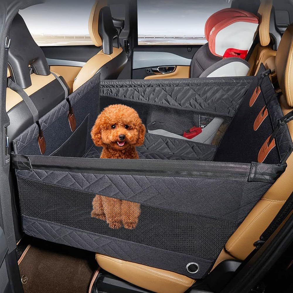 【訳あり新品★外箱段ボールにキズ・汚れあり・中身は新品です】 ペットドライブシート 犬 飛び出し防止 折り畳み可能 省スペース (サイズL，73*56*40cm) 5,985円